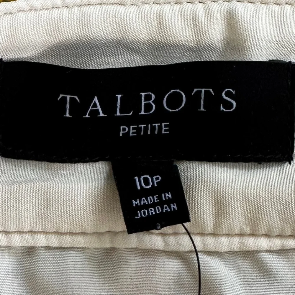 Talbots Wool Blend Houndstooth Button-Front Skirt 10P Casual Academia Office NWT - Picture 6 of 11